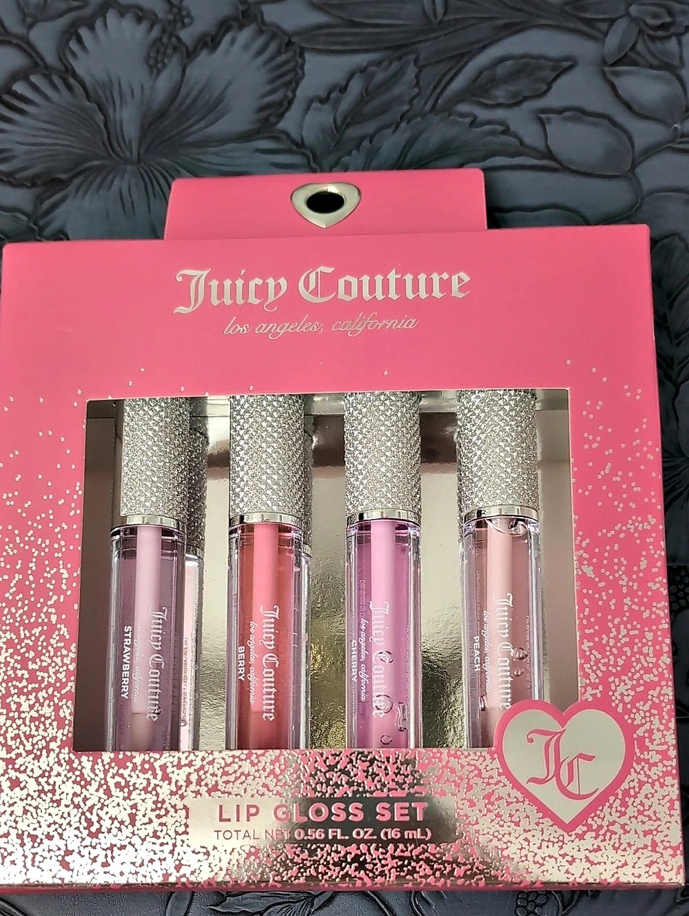 Juicy Couture Lip Gloss Set 4-Piece in Pink NWT